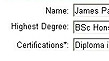form label